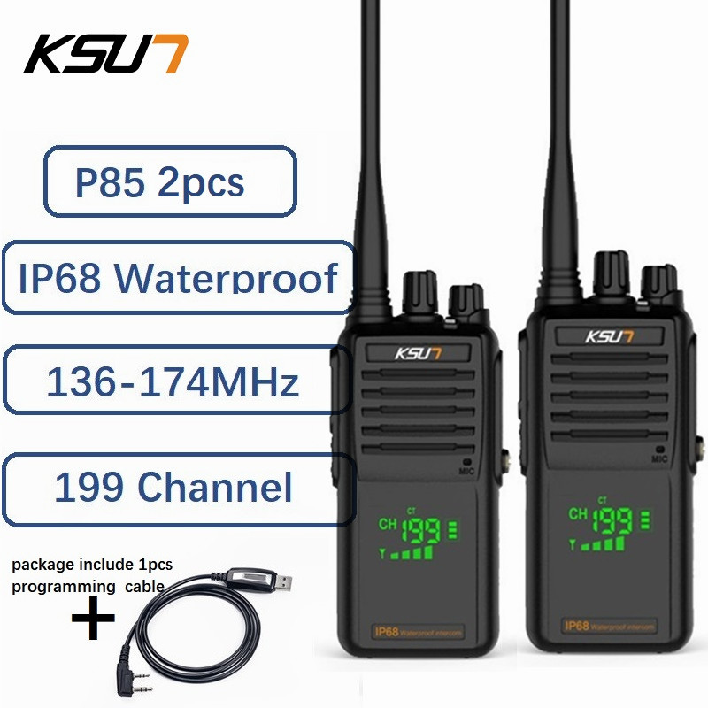 プロの長距離ウォーキートーキー,釣り用防水ボートラジオ,カヤック通信,ラジオ局,KSUT P85, IP68
