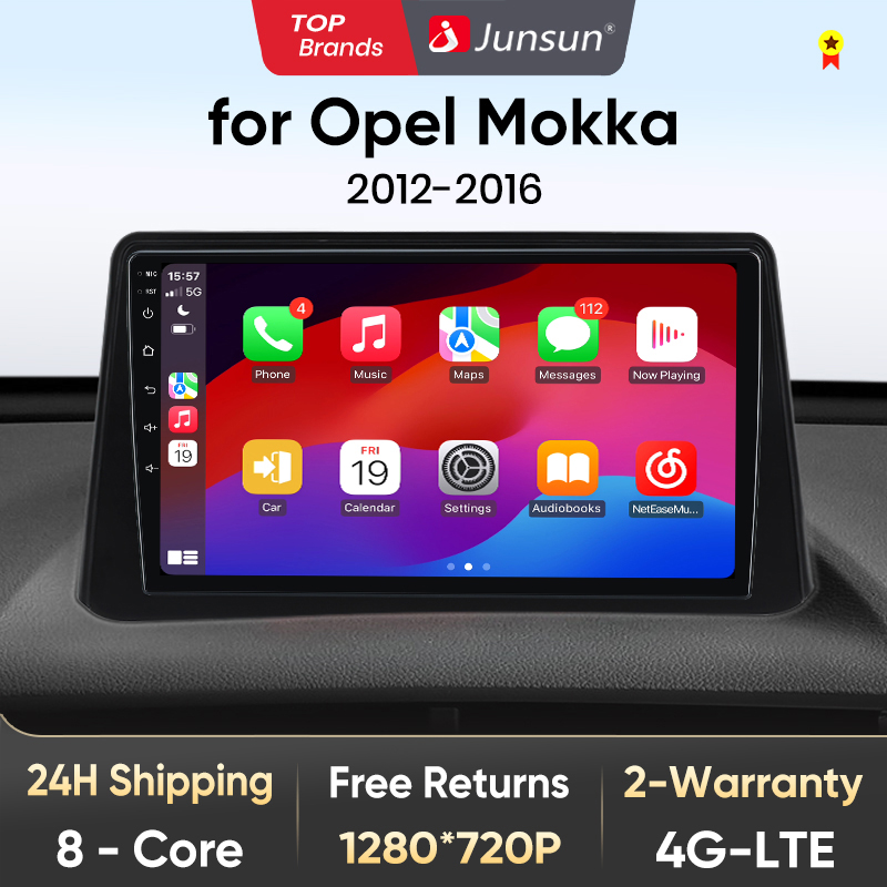 Junsun V1 AI Voice Wireless CarPlay Android Auto Radio для Opel Mokka 2012-2016 4G Автомобильный мультимедийный GPS 2din авторадио Автомобильная стереосистема