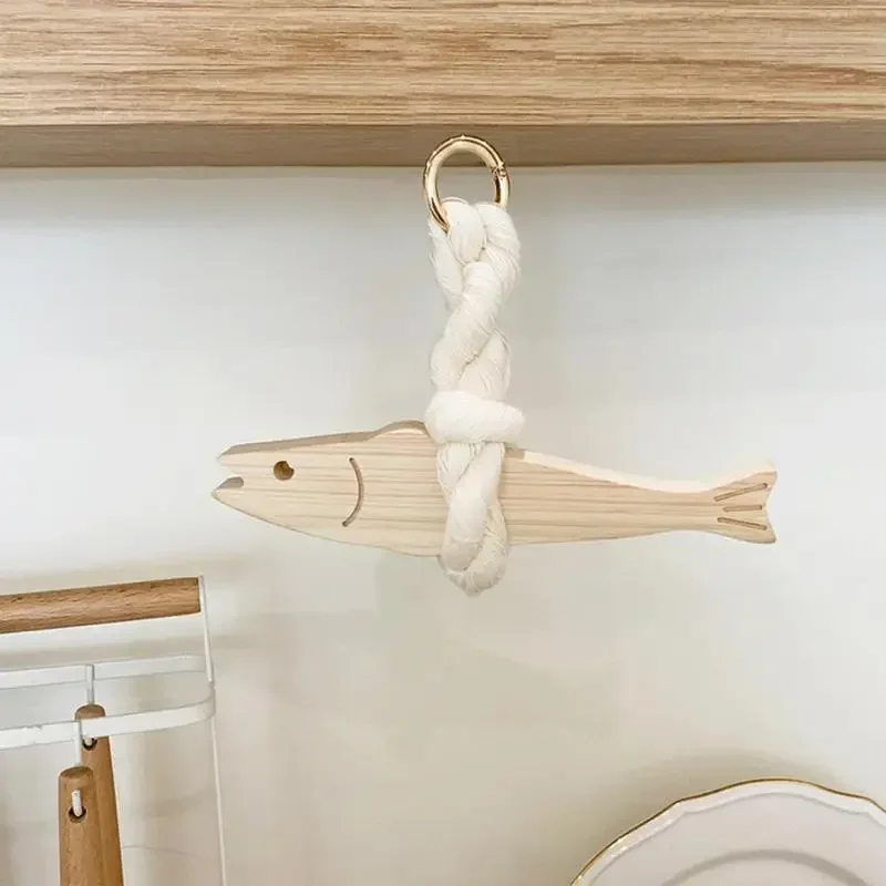Vintage Handmade Wooden Pollack Fish Ornament Hanging Wall Door Car Pendant Nautical Rustic Home Living Room Decor Art Gift