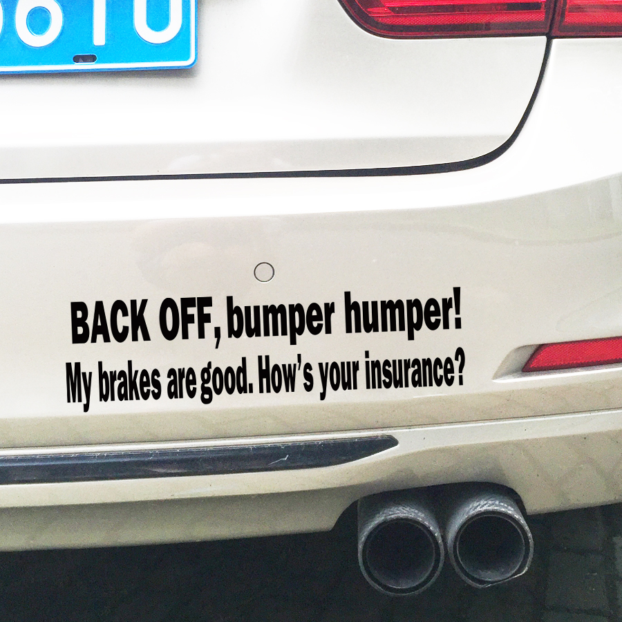BACK OFF BUMPER HUMPER Tailgate stiker vinil jendela mobil truk lucu stiker Aksesori Mobil dekoratif