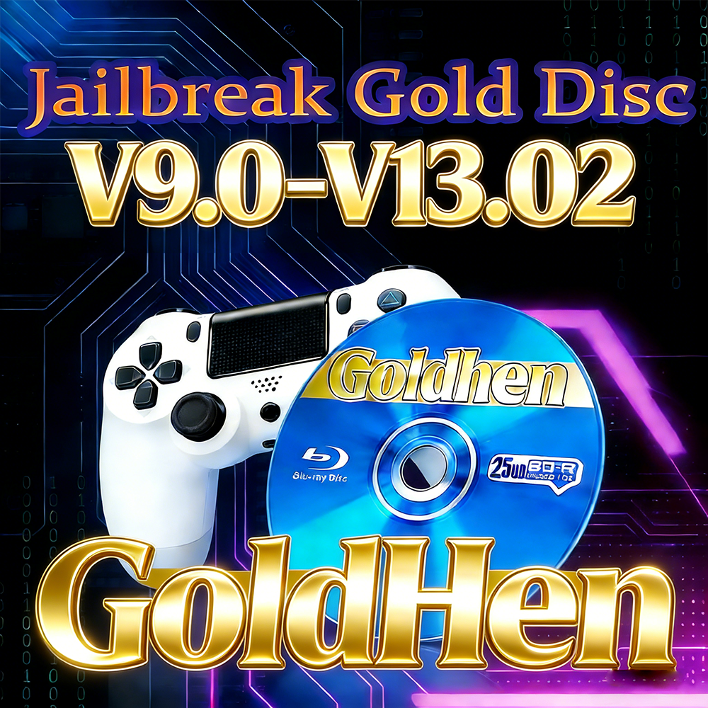 Disco Ultimate GoldHEN para Jailbreak de PS4 V9.0–12.52, Herramienta de Arranque de 1 Clic con Carga Útil Ejecutable, Disco de Jailbreak 13.0-13.02