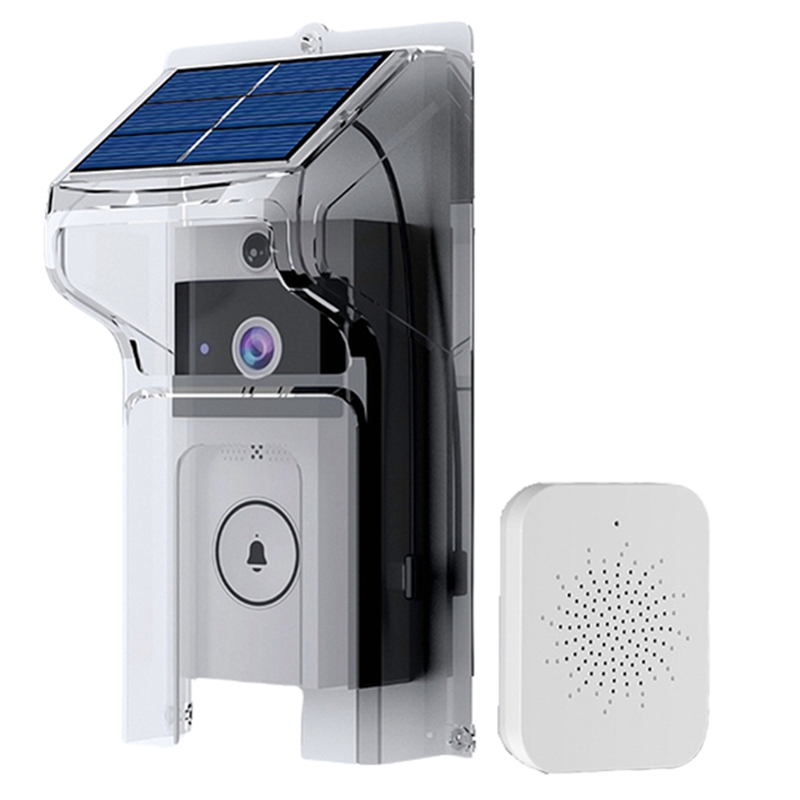 Wifivisual campainha câmera de carregamento solar sem fio à prova dwaterproof água visão noturna casa inteligente hd campainha intercomunicador bidirecional Voice-B12B