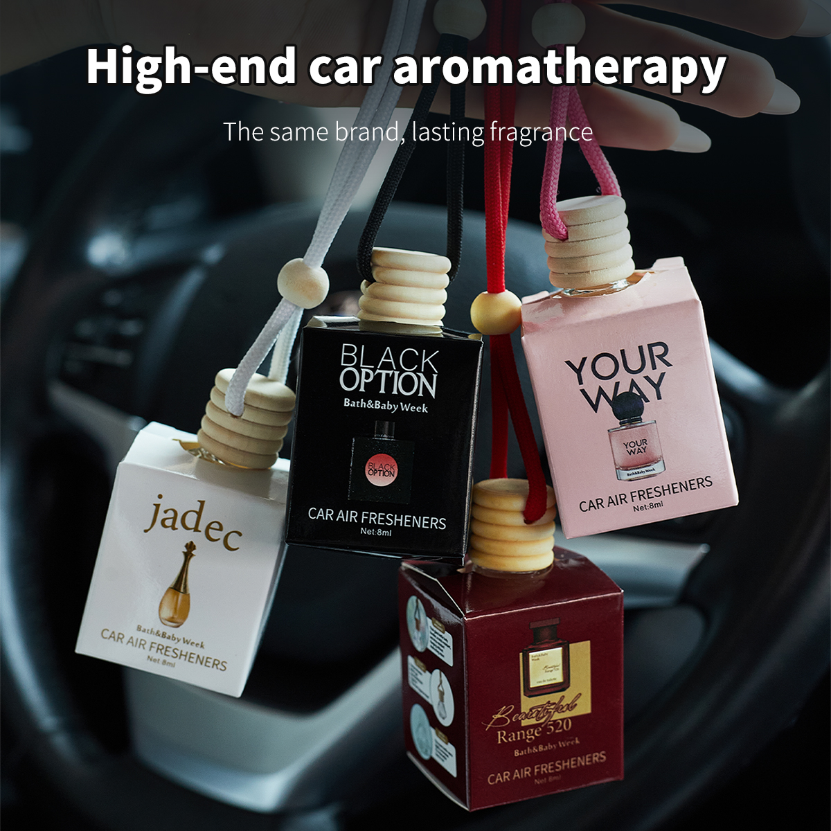 1pc 8ml ambientador de suspensão de carro, difusor de ar de carro bonito, fragrância doméstica, ambientador de carro adequado para guarda-roupas, interior e