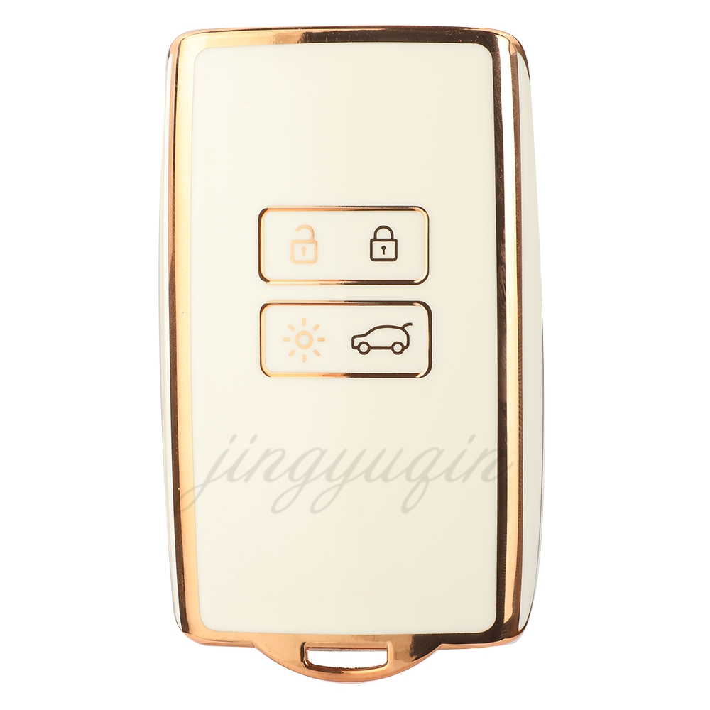 Jingyuqin-Juste en TPU pour clé de voiture, étui à 4 boutons, Renault Espace 5, Kadjar, Koleos, Captur, Megane 4, Carcious isman, Arkana, Dacia, Sandero, 10 pièces