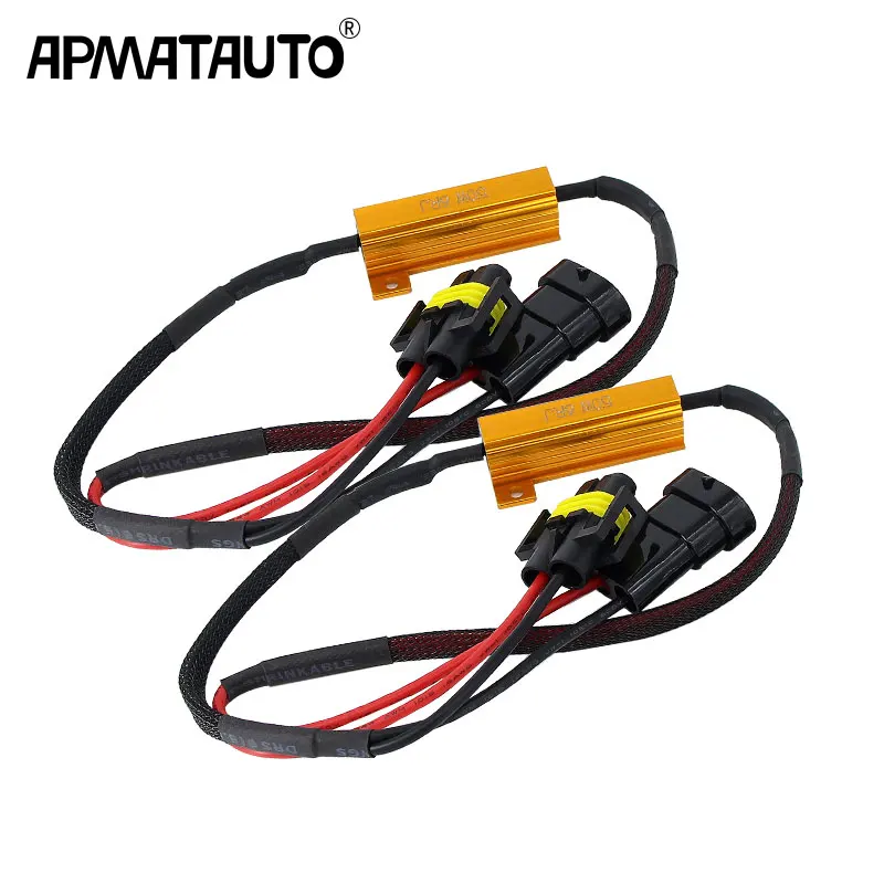 2X 50W H4 H7 H11 9006 hb3 hb4 h9 h8 h10 résistance de charge de voiture annuleur d'erreur décodeur LED Canbus câblage gratuit annuleur décodeur lumière