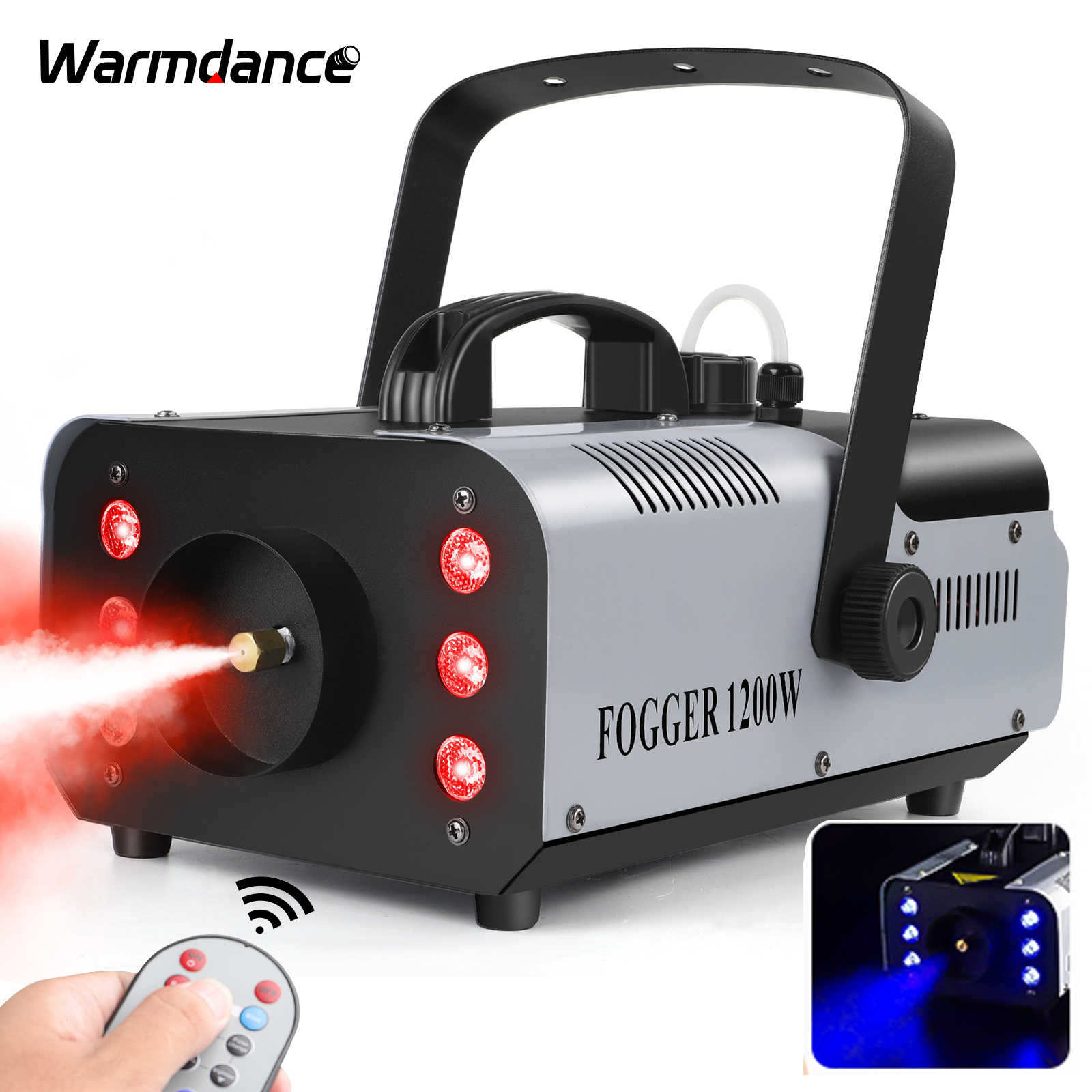 1200w rgb led nebel maschine rauch dunst generator fernbedienung rauch maschine bühnen effekt ausrüstung für dj disco party hochzeit