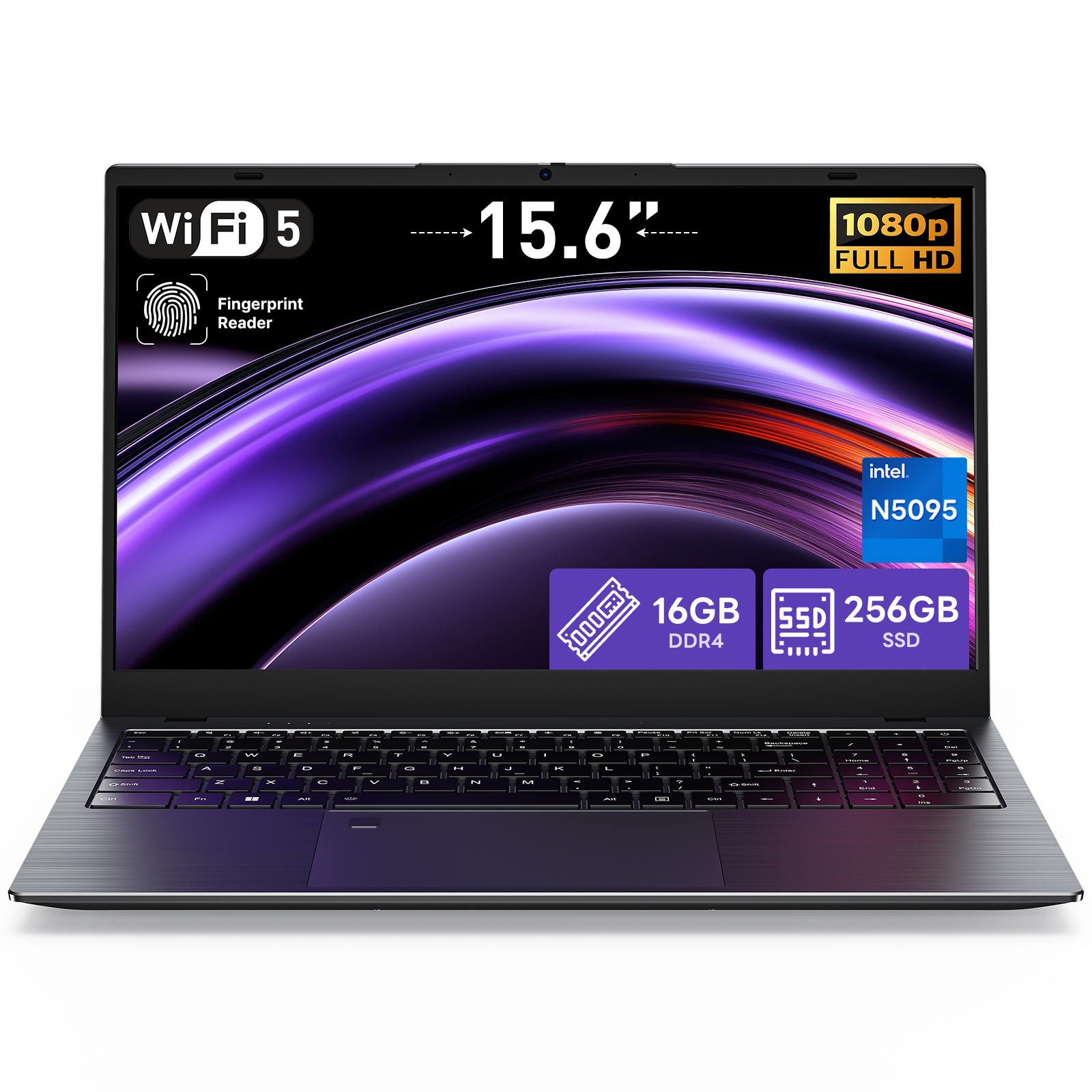 SUXI Manta Book Pro 15,6-inch laptop, 16GB RAM+256/512GB, N5100, Win11 Pro, gratis muis, voor studeren, werk, zakelijk en entertainment