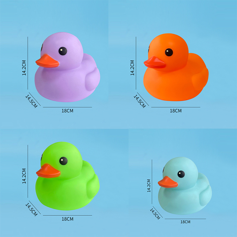 Patos de goma grandes de 5 pulgadas, pato grande a granel, pato de juguete de goma con chirrido, pato de juguete de baño flotante para regalo de decoración de fiesta de cumpleaños