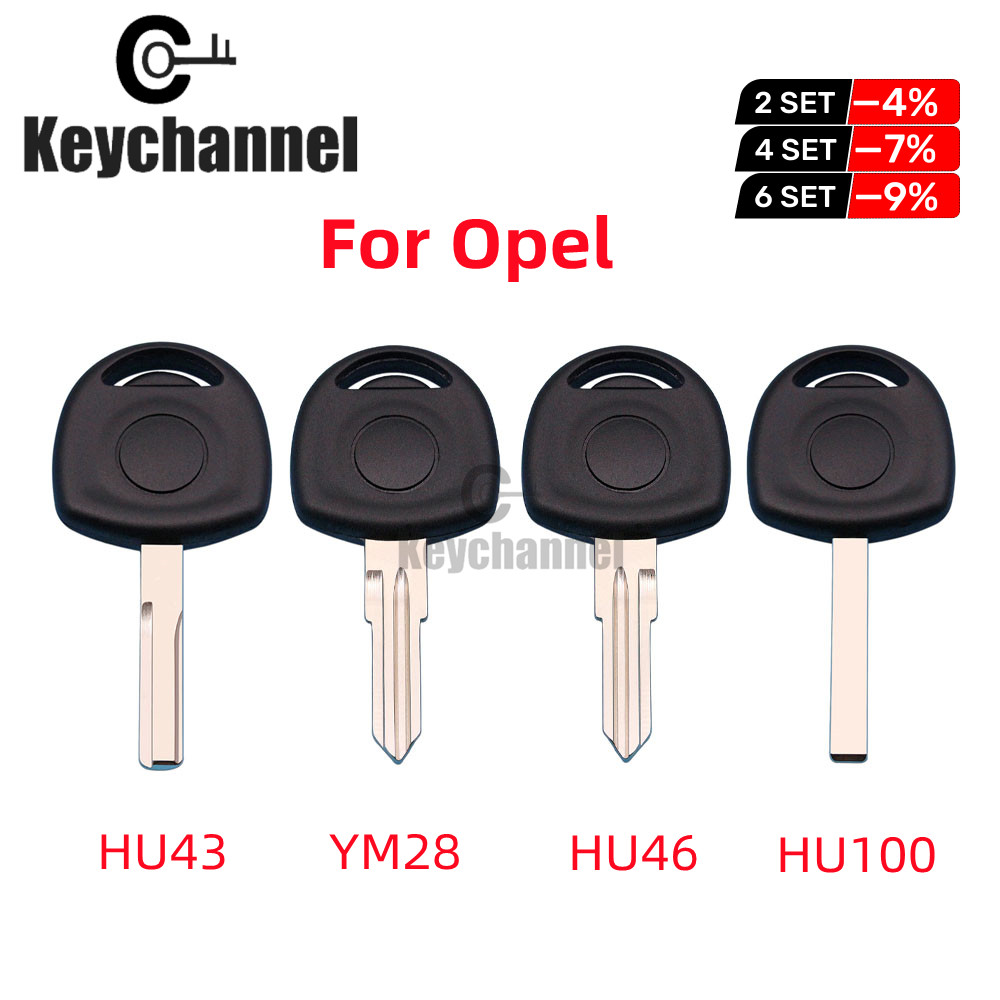 10szt Transponder Key Shell Hollow Chip Key Case Chip Key With HU46 YM28 HU100 Uncut Blade for Opel Meriva Chevrolet Aveo Sail