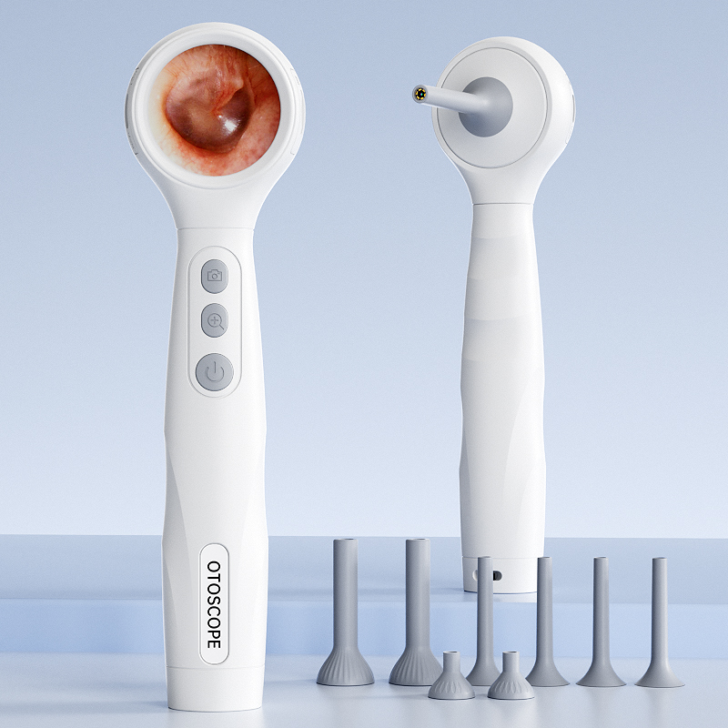 Otoscopio Visual con Cámara, Pantalla de 1.38'', Limpiador de Oídos Digital HD1080P, Videoendoscopio de Oído con 6 LED, Herramienta para Remover Cera de Oídos para Adultos y Niños