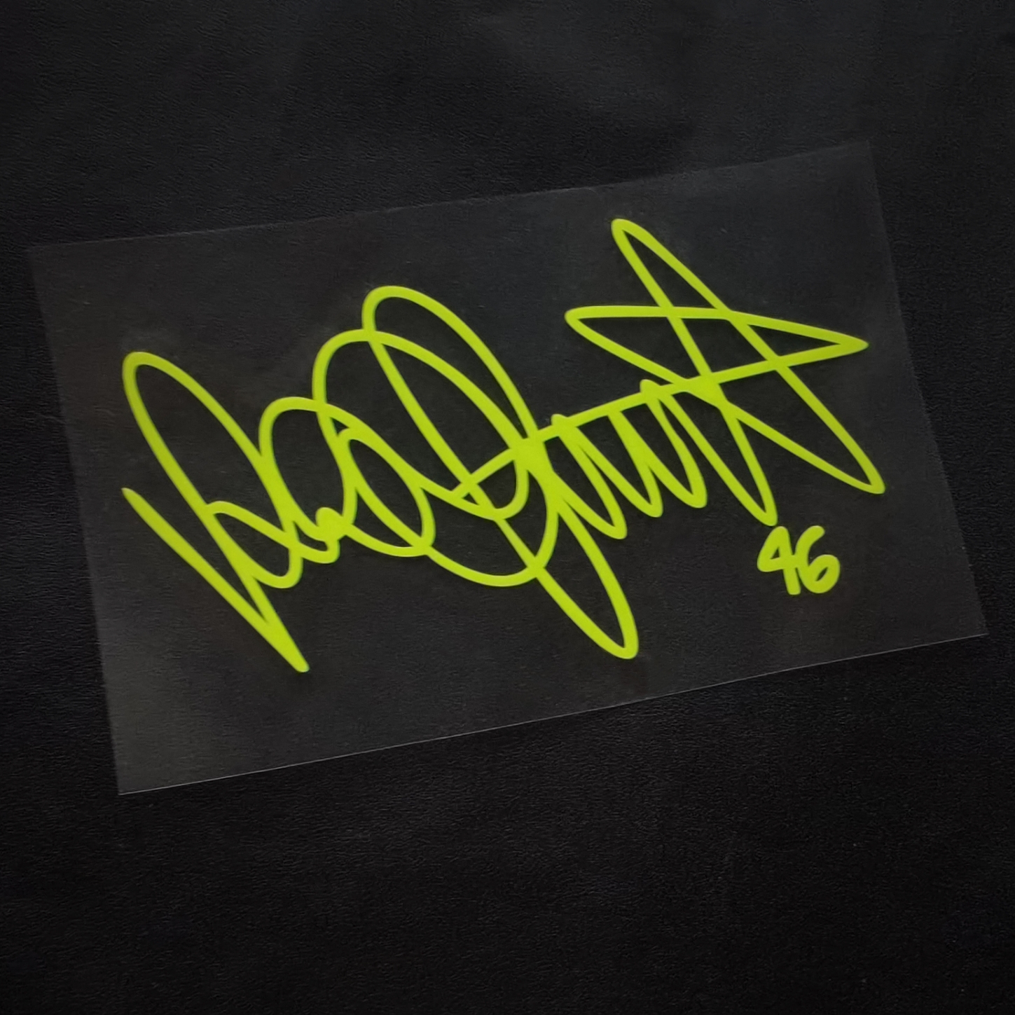 Rossi Signature Motorcycle Stickers Waterproof Reflective Decal
