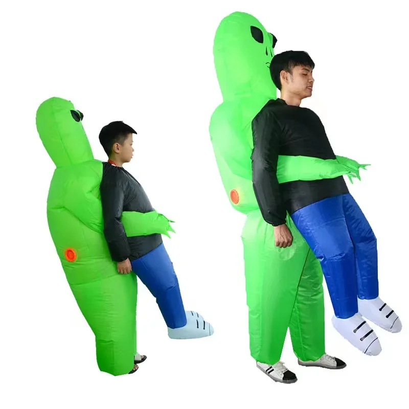 Adulto crianças alienígena traje inflável meninos menina festa cosplay traje engraçado terno anime fantasia vestido de halloween traje para homem mulher