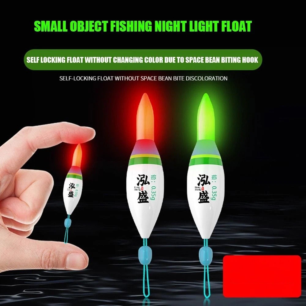 Green light boa galleggiante da pesca galleggiante galleggiante accessori in plastica affrontare 2024 Short crocian Carp Bobber invernali ad alta sensibilità