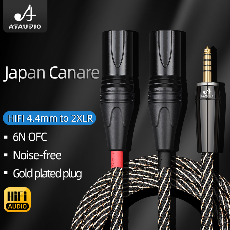 Câble Audio HiFi haut de gamme 4.4mm vers XLR pour mélangeur de téléphone 6N OFC, prise 4.4mm équilibrée vers adaptateur 2XLR mâle ou femelle, câble séparateur en Y