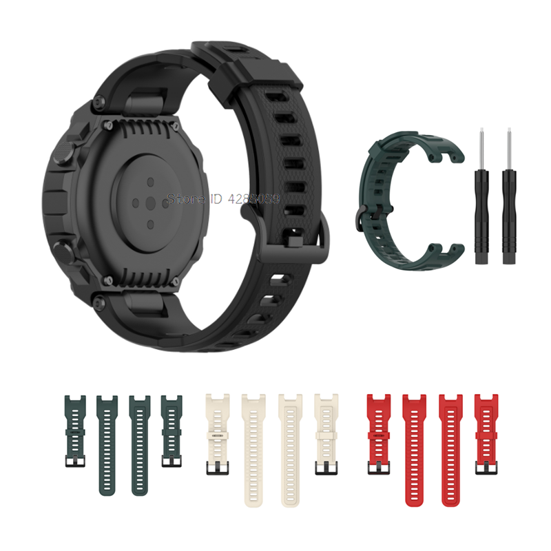 Horlogeband Voor Xiaomi Amazfit T-Rex Pro Siliconen Zachte Polsband Vervanging Armband Voor Huami Amazfit Trex Sport band Correa