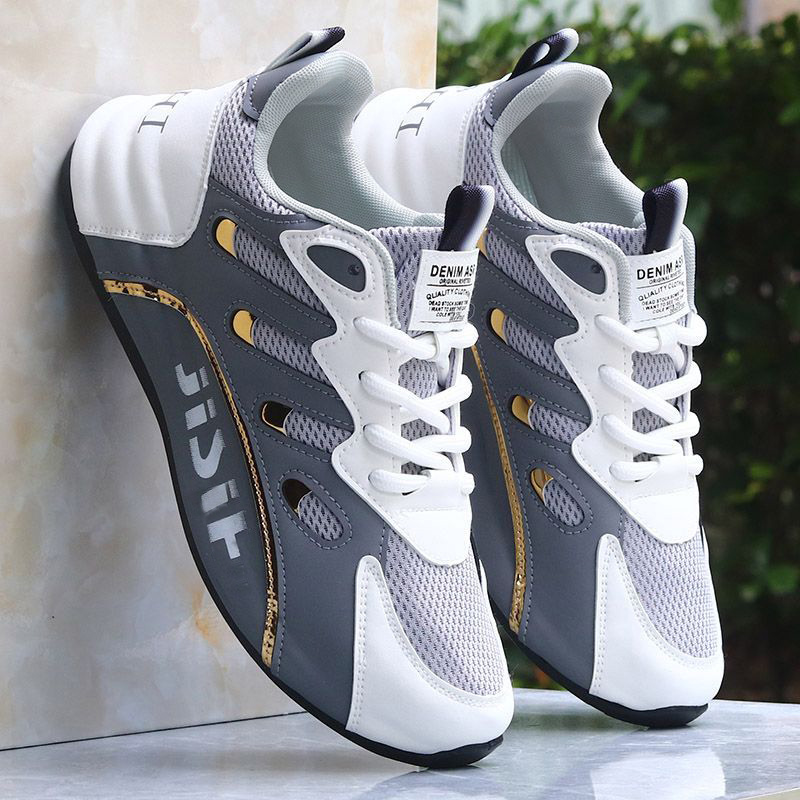 Chaussures de sport décontractées respirantes en maille colorée pour hommes, chaussures de course d'été à semelle souple, antidérapantes et absorbant les chocs, chaussures polyvalentes légères et résistantes à l'usure