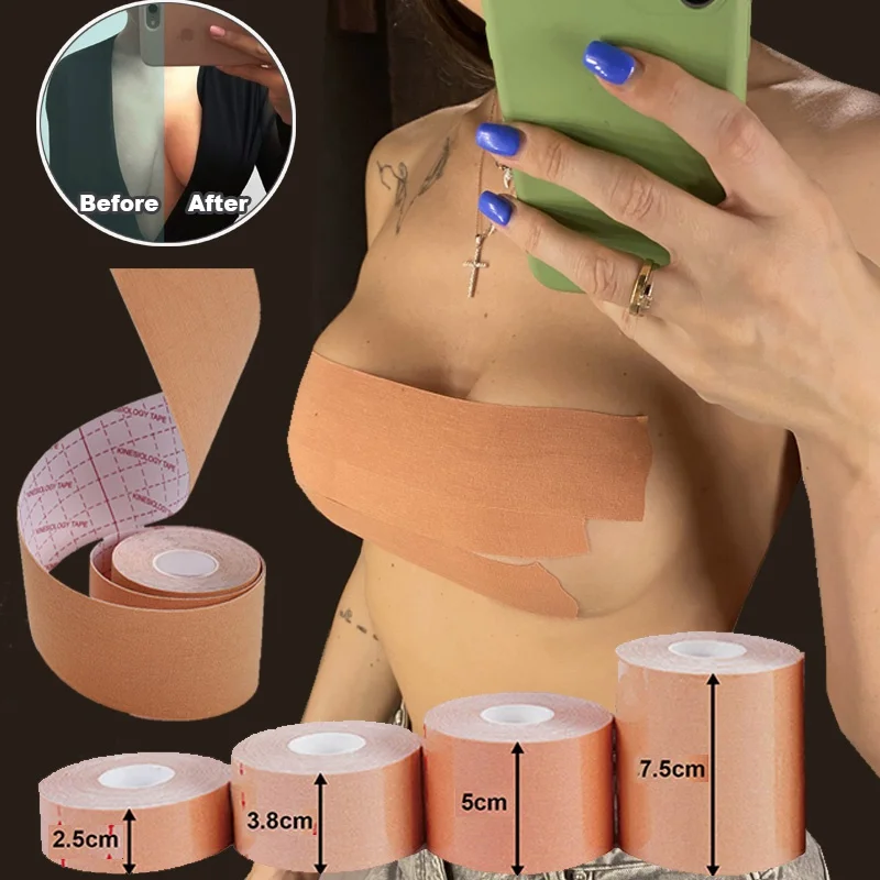 1 Rol Penutup Puting Payudara Wanita Bra Push Up Tubuh Tidak Terlihat Pita Pengangkat Payudara Bra Perekat Pasangan Seksi Bralette Pasties