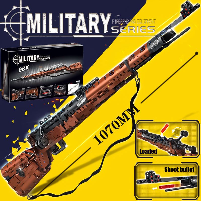 NIEUWE MOC WOII Militaire Serie 1206-delige Kar98k Geweer Model Bouwstenen Set Montage 98K Model Steentjes Speelgoed voor Jongens en Volwassenen Cadeau