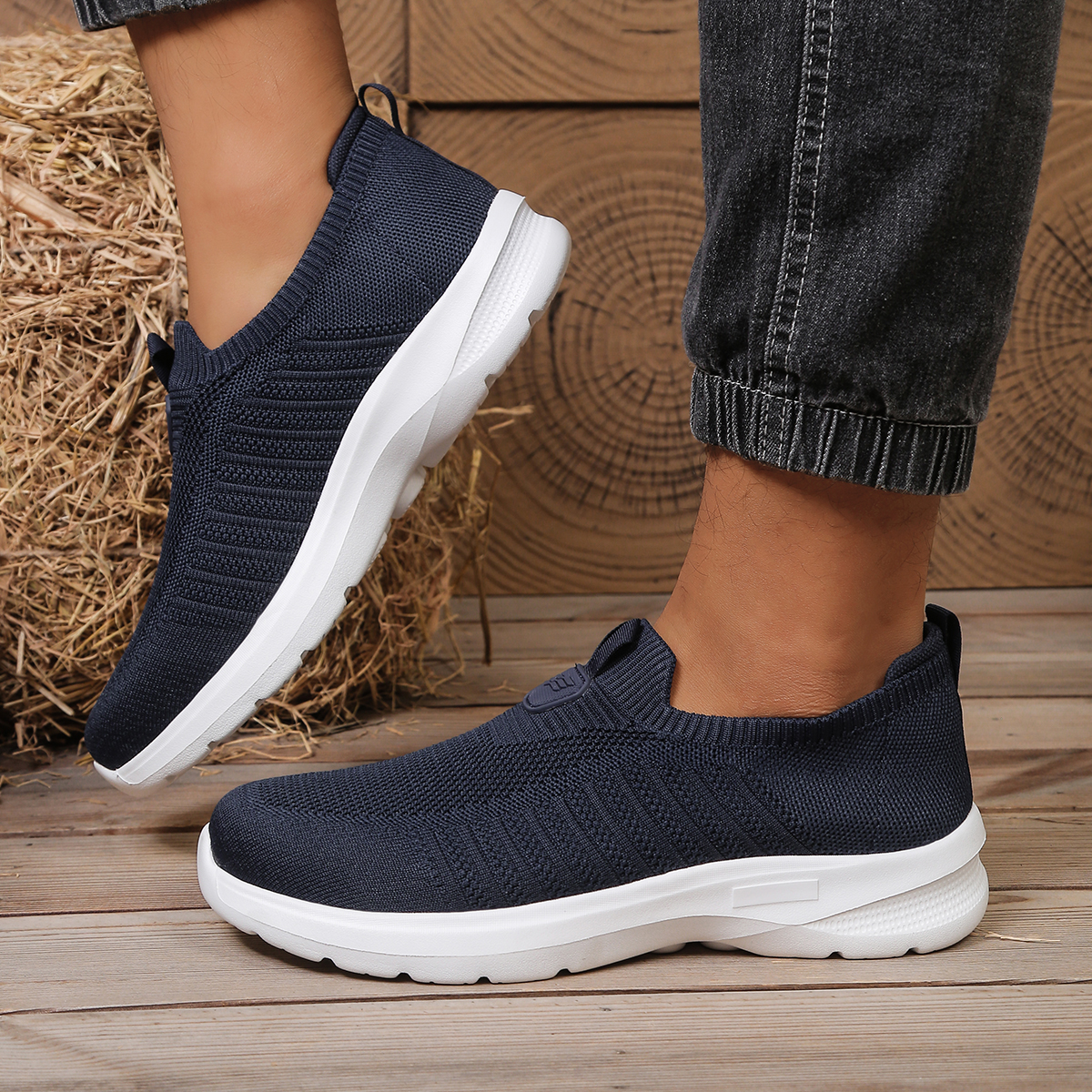 Heren EVA Casual Sneakers in effen kleur - Comfortabele lichte zool - Ideaal voor dagelijks wandelen Gratis verzending