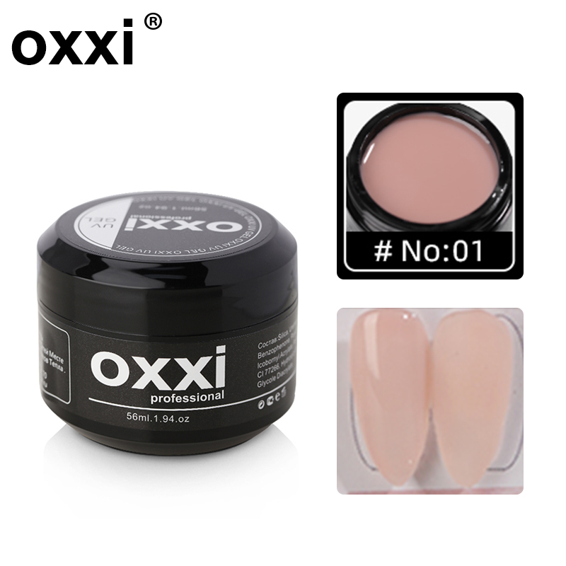OXXI Żel do przedłużania paznokci Manicure Poly Nail Gellac 56ml Żel budujący UV LED Półtrwały Lakier Hybrydowy Nude Naturalny Akrylowy Lakier