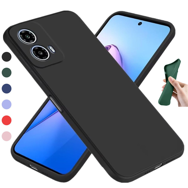 Flexibele Vloeibare Siliconen Case Voor Motorola Moto G05 G15 G35 G55 G75 G85 5G G04 G04S G24 Power cover TPU Fundas Coque Capa