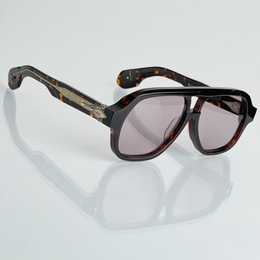 Occhiali da Sole Aviator WILDHORSE 2025 con Doppio Ponte, Unisex, Stile Vintage Retrò, Realizzati a Mano in Giappone, UV400, con Confezione Regalo di Lusso, Design Esclusivo