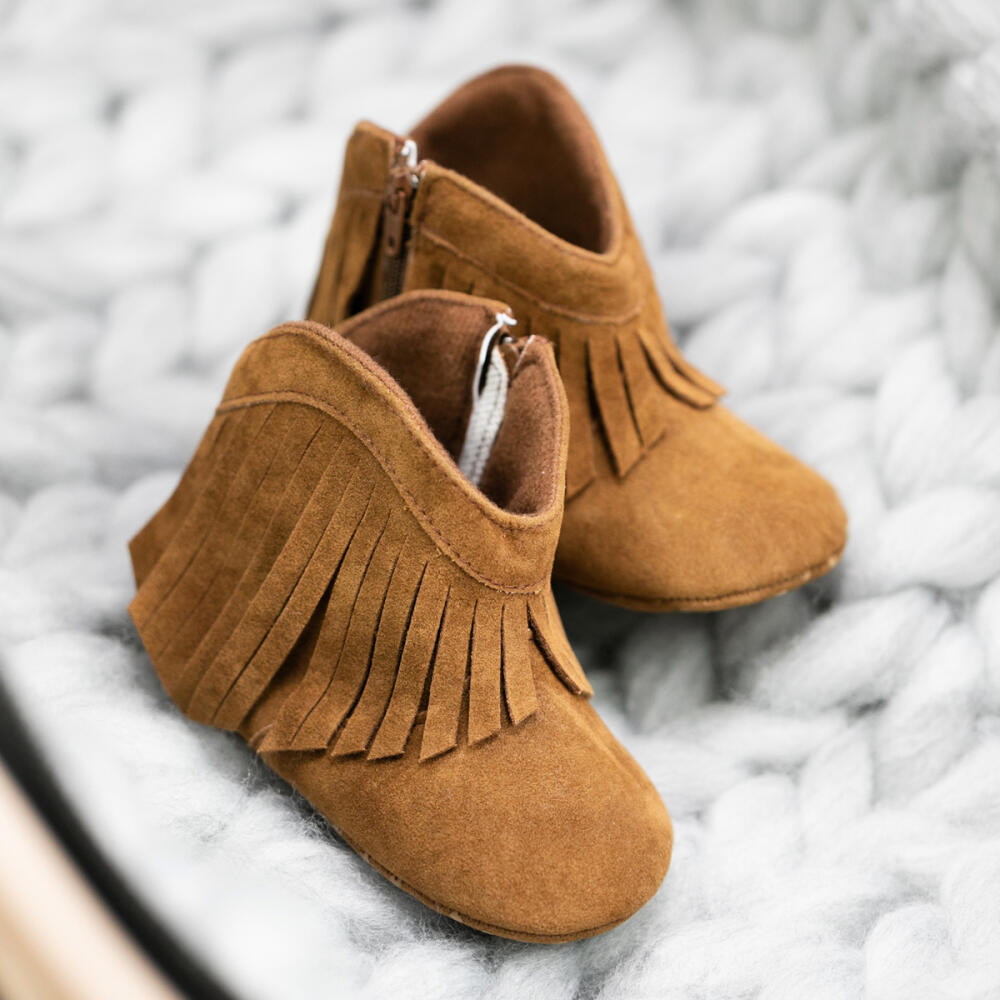 Sonsage bebê recém-nascido da criança sapatos primeiro dia com decote em v borla botas de bebê sola de algodão macio bebê menino menina sapatos casuais zíper