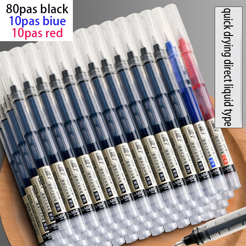 Juego de Bolígrafos: 24/40/80 Negro + 3/5/10 Azul/Rojo |   Escritura suave para universidad, oficina y escuela. |   Tinta de secado rápido, cómoda
