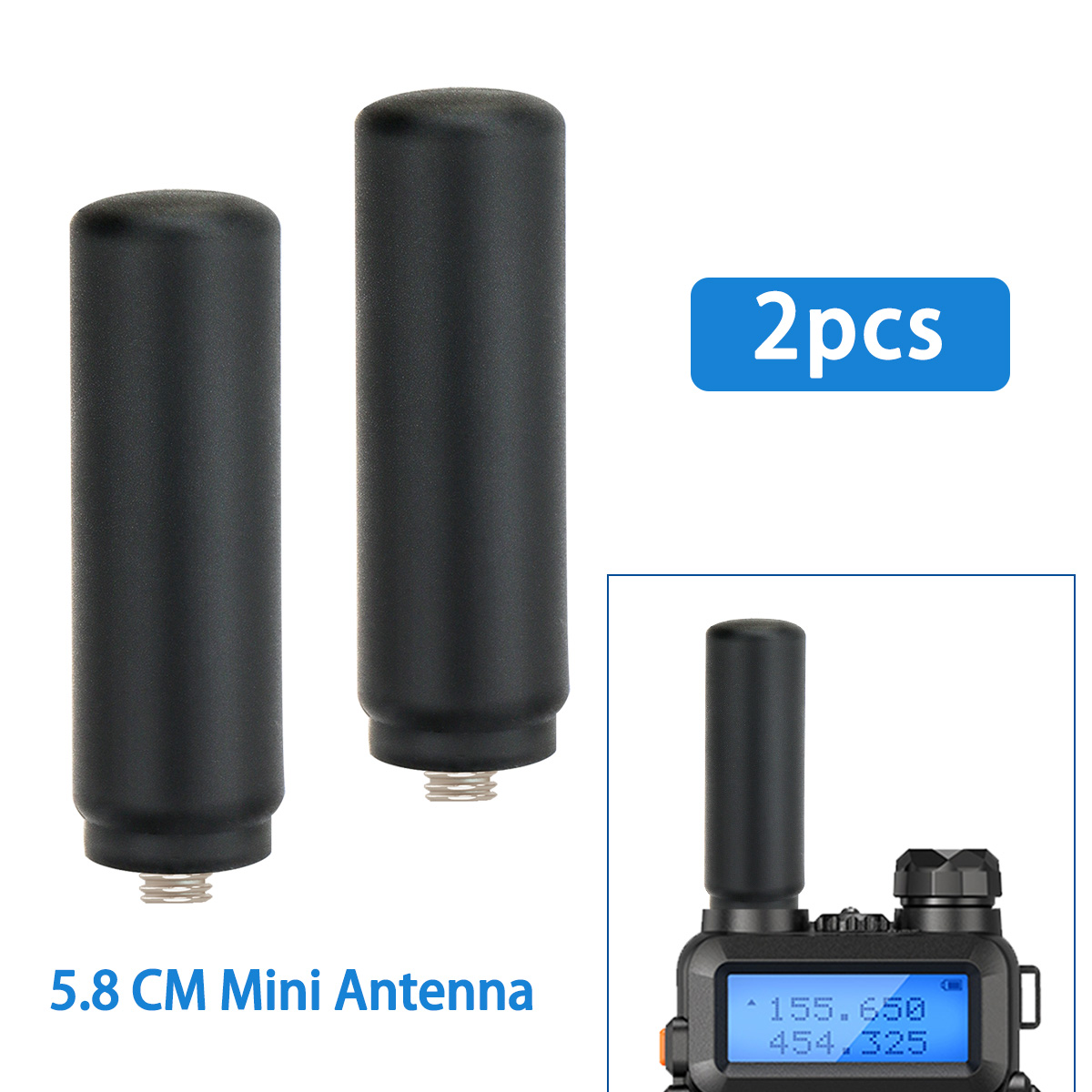 ABBREE Mini antena SMA-żeńska o wysokim wzmocnieniu, krótka mała antena do walkie talkie Baofeng BF-888S UV-5RH QUANSHENG UV-K5 K5(8)