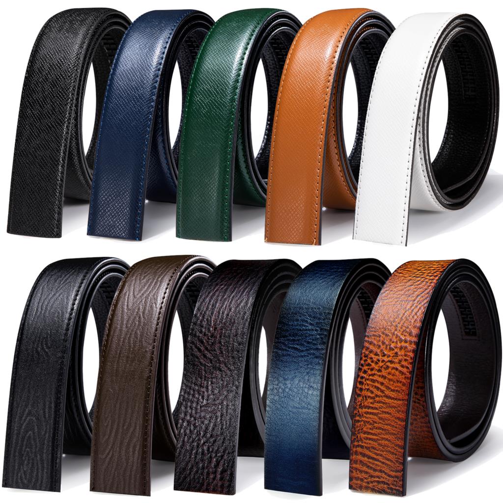 3.5Cm Chiều Rộng Nam Thay Thế Thắt Lưng Màu Xanh Đen Nâu Đỏ Trắng Xanh Cam Da Cho Khóa Tự Động Nam Dây Eo dây
