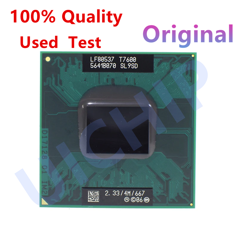 Originele Core 2 Duo T7600 CPU 4M Socket 479 Cache/2.33GHz/667 Dual-Core Laptop processor ondersteuning 945