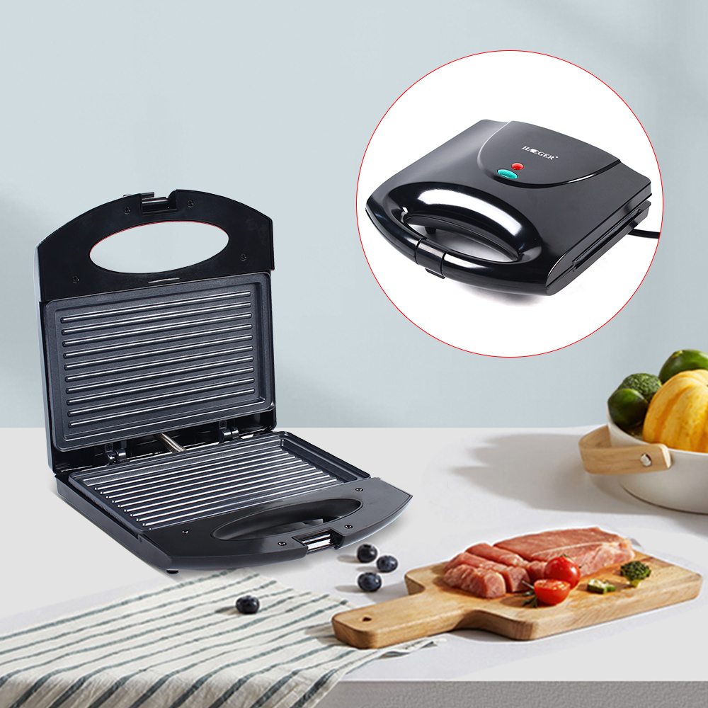 Loyal heartdy doppelseitige Heiz steak maschine nach Hause schwarz automatische Sandwich wurst maschine neu