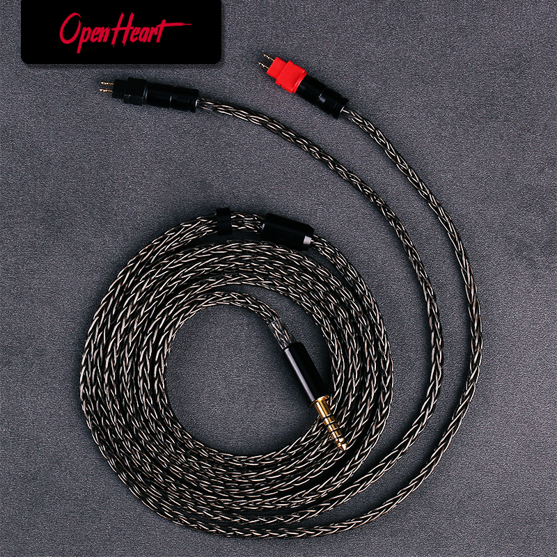 Cable de auriculares OPENHEART de 16 núcleos XLR 4,4mm 2,5mm 6,35mm Cable para Sennheiser HD580 HD600 HD650 hd545 hd565 hd535 HD660S HD6XX
