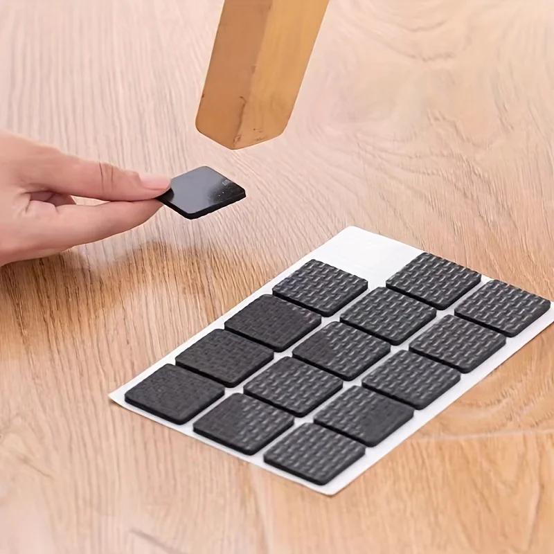 30 Uds. Almohadillas gruesas negras para pies de mesa y silla, resistentes a los arañazos, silenciosas, almohadillas para pies de mesa y silla, muebles de sofá autoadhesivos