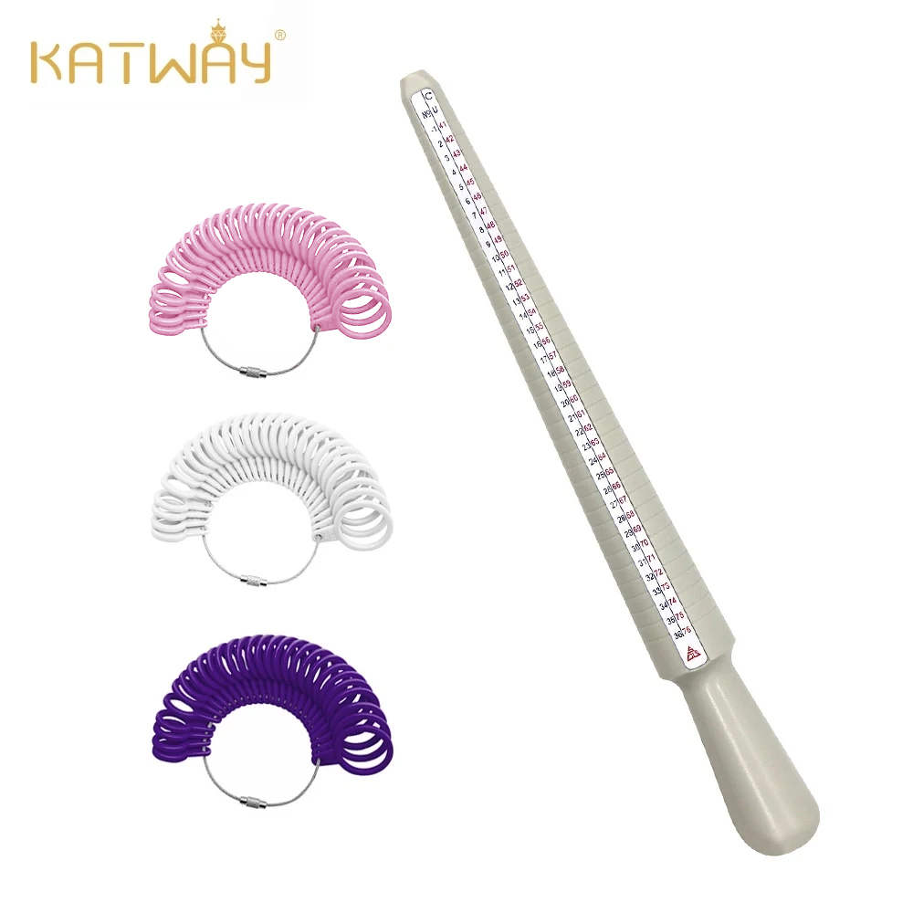 KATWAY Professional แหวน Sizer วัด Mandrel Stick Finger เครื่องมือสําหรับเครื่องประดับทําขนาดปริมณฑลสําหรับ DIY ชุดเครื่องมือ