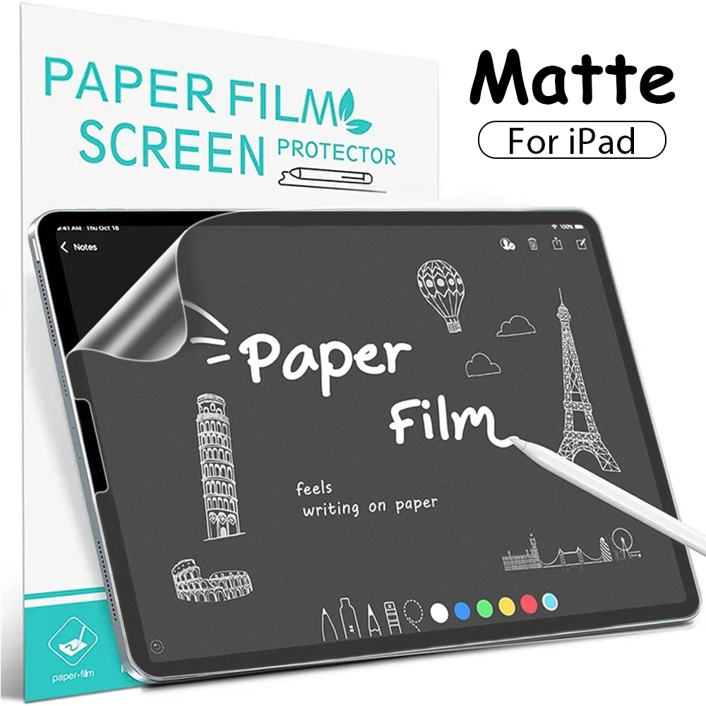Protector de Pantalla de Película Similar al Papel para iPad Air 11 M3 A16 Pro 12.9 13 M4 M5 Air 3 4 5 10.ª 9.ª 8.ª Generación Mini 6 7 Accesorios