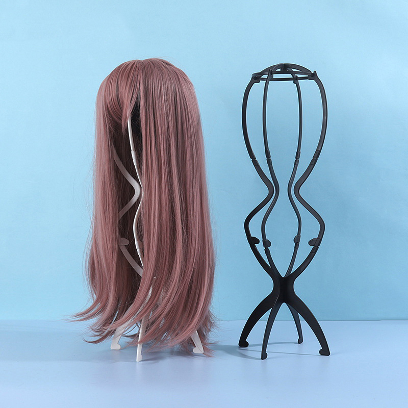 1PCS 20 Zoll Werkzeug Perücke Ständer Faltbare Perücke Halter Langlebig Perücke Display Reise Perücke Ständer Für Styling Display Frauen lange Perücke