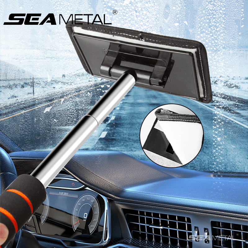 SEAMETAL Auto Voorruit Ontwaseming Borstel Telescopische Lange handvat Auto Huishoudelijke Glas Schone Borstels Stof Remover Tool