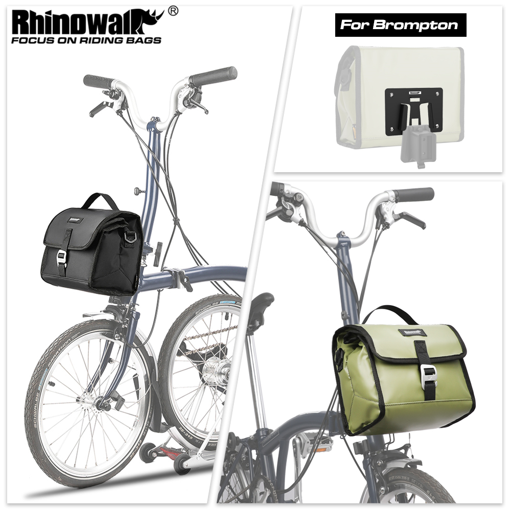 Rhinowalk Bike Front Bag 4L-7L Wodoodporna torba rowerowa na kierownicę pasująca do Brompton z osłoną przeciwdeszczową Rowerowa składana torba rowerowa