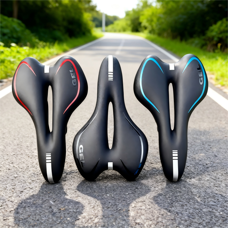 Sillín de Bicicleta de Cuero PU Cómodo y Resistente a Impactos, Asiento de Ciclismo con Relleno de Esponja para una Experiencia de Conducción Mejorada