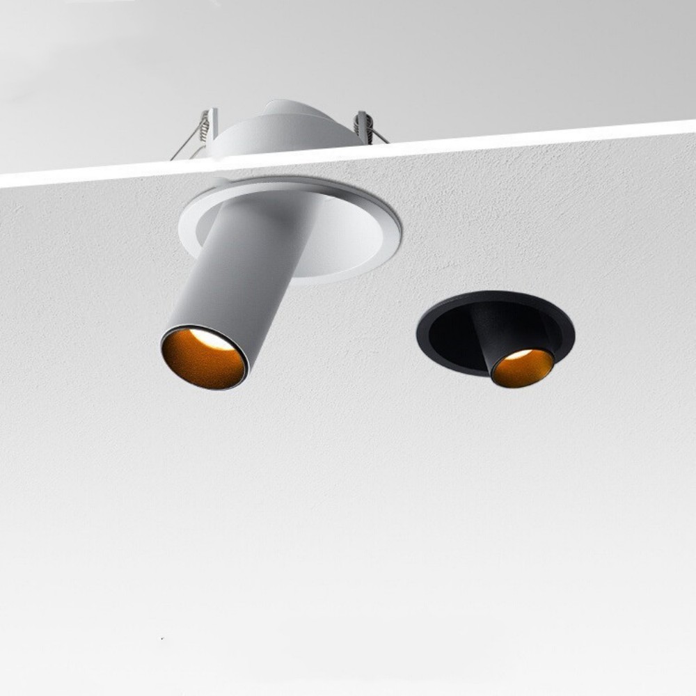 Recessed LED Long downlight spotlight  10W12W 15W Dimmable Anti-glare 360° Rotation COB chip AC110V220V Ceiling Lamp Home busine