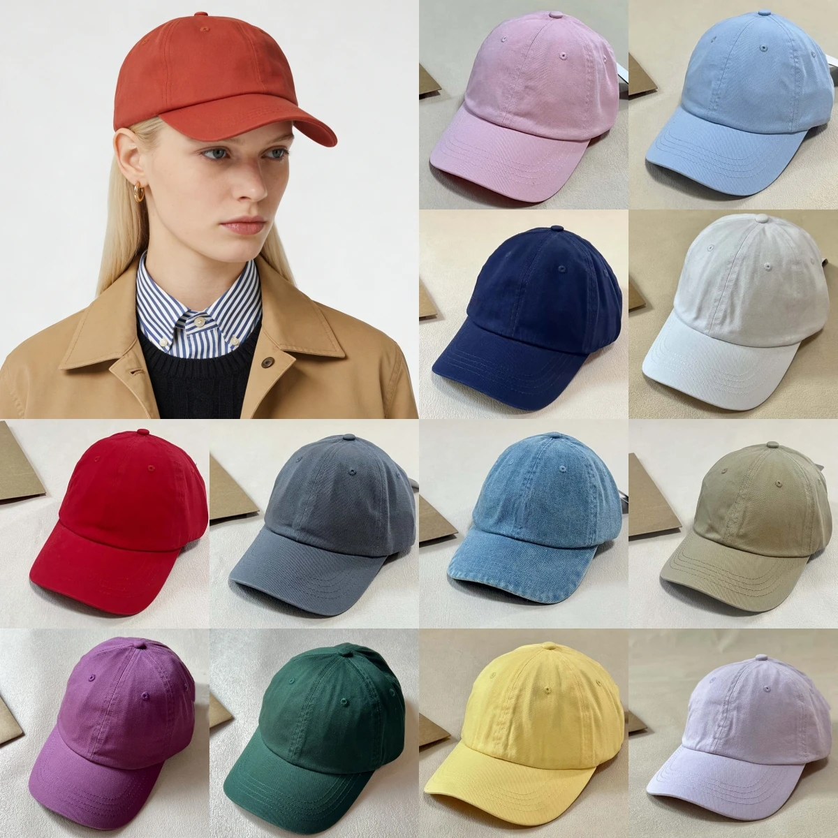 Topi Baseball untuk Wanita Pria Fashion klasik Bordir gaya old money topi polo berkualitas tinggi Unisex Topi Golf Klasik Topi Golf