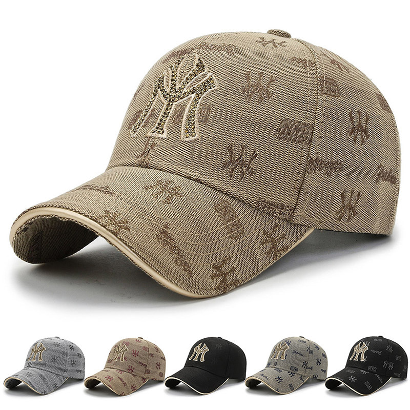 Casquettes de baseball unisexes avec broderie de lettres MY, chapeaux décontractés ajustables pour le printemps et l'automne, chapeau de protection solaire, casquette de sport