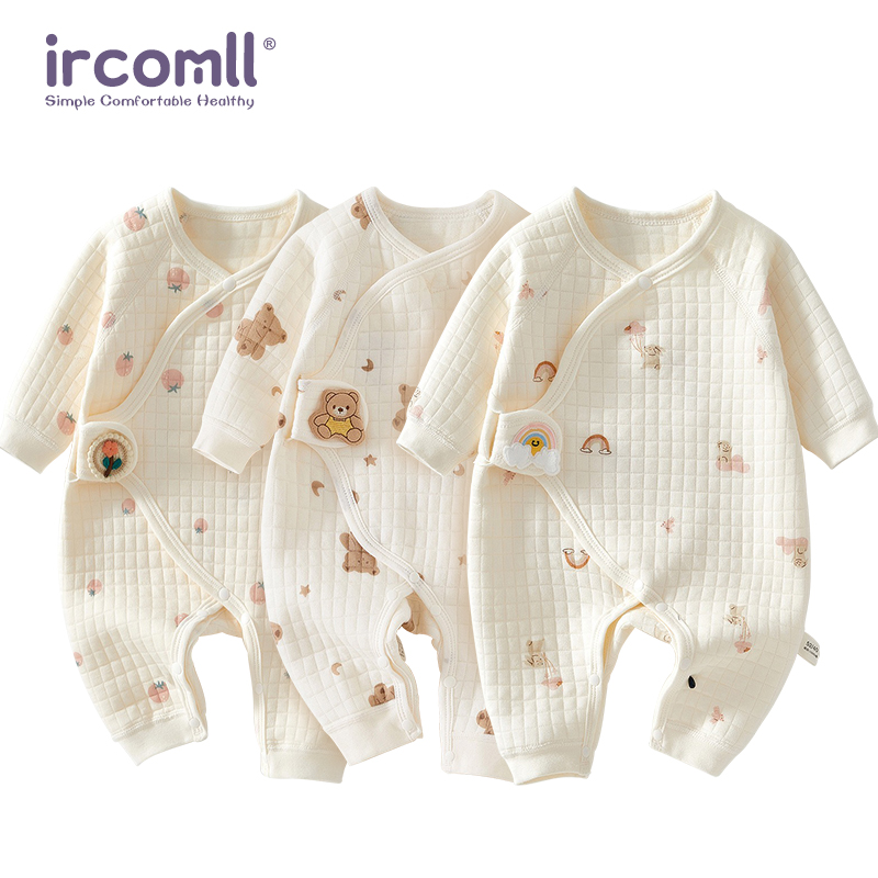Ircomll Neugeborenen Baby Kleidung Herbst Winter Warme Baumwolle Baby Strampler Pyjamas für Mädchen Jungen Infant Hause Tragen Baby Kleidung