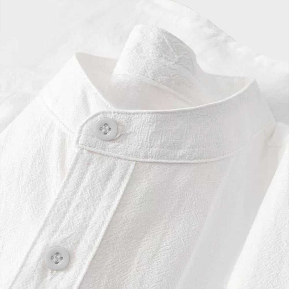 Heren katoenen linnen T-shirt zomer hete verkoop Henley nek casual ademend lichtgewicht effen kleur zakknop tops