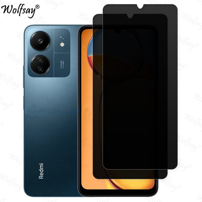 Vetro temperato anti-spia per Xiaomi Redmi 13C Protezione schermo privacy per Redmi 13C 13 C Vetro per Redmi 13C Vetro da 6,74 pollici