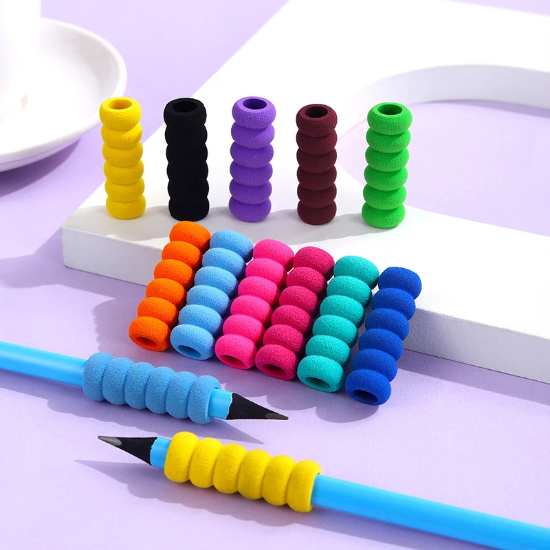 12 stücke Zufällige Farbe Nette Weiche Dämpfung schaum Bleistift Fall Tragbare Touch Stift Griff Fall Anti slip Anti kratzer Schutzhülle
