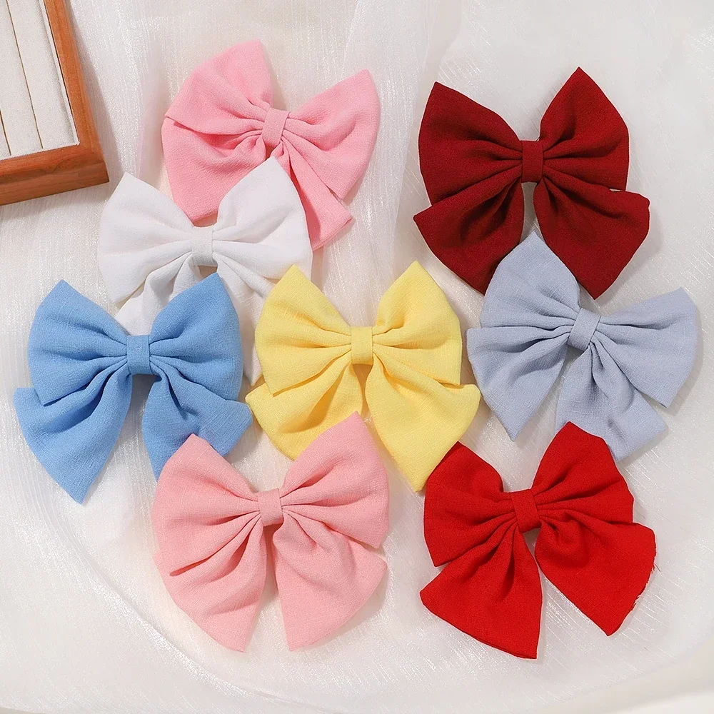 Lazos para el cabello sólidos de 4,3 pulgadas, pinza para el cabello de Boutique para niñas, tocados nuevos, accesorios para el cabello de bebé, regalo para el cabello, pinzas para el cabello de bebé