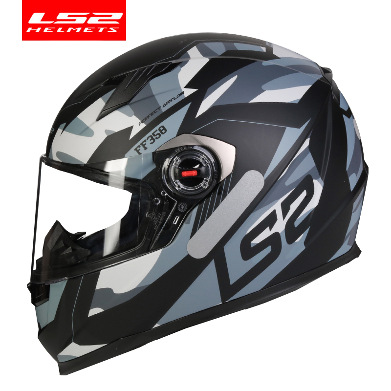 Capacete de Motocicleta LS2 Clown Full Face LS2 FF358 para Motocross, Homem e Mulher, Aprovado pela ECE