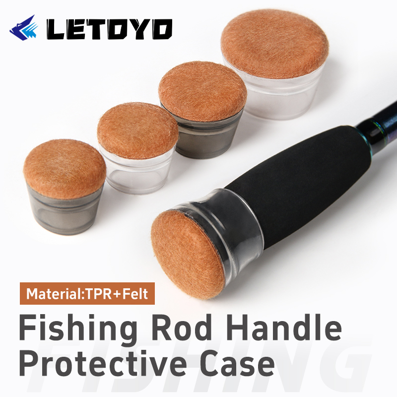 LETOYO Felt เบ็ดตกปลาหมวกด้านล่าง Protector Handle เคสซิลิโคน Rod Plug TAIL Fishing Tackle อุปกรณ์ตกปลา